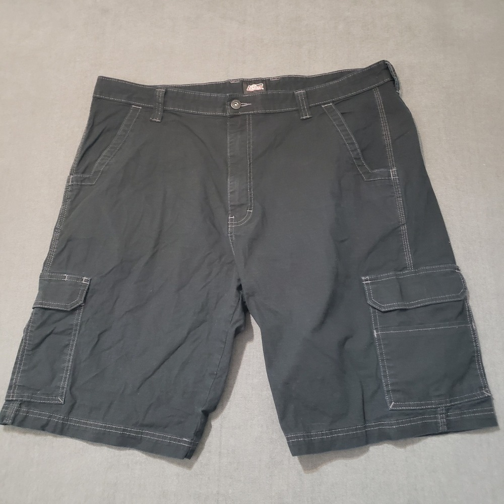 Genuine Dickies Cargo Shorts Mens 40 Black Stretch Utility Workwear GR408RBK